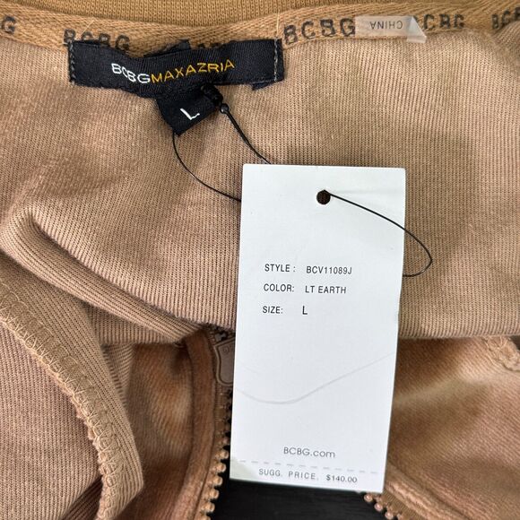 BCBGMaxazria Jacket Women Large Beaded Cross Velour Velvet Track Zip Up Y2K NEW - Picture 8 of 11